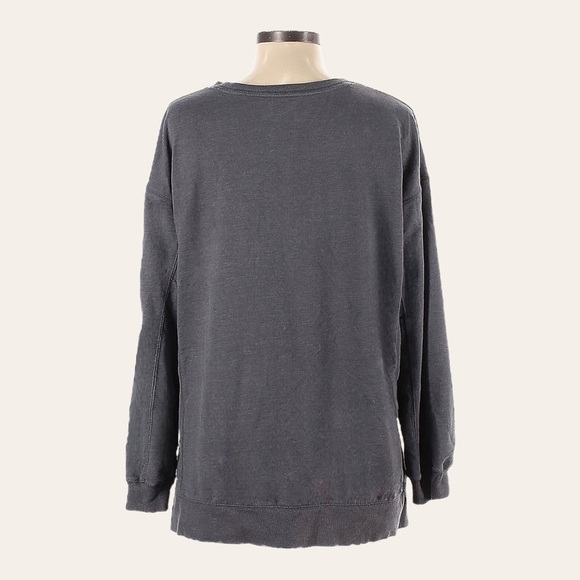 Wildfox Easy Does It Gray Rainbow Graphic Sweatshirt Size M Oversized Pullover - Picture 2 of 10